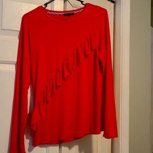 Red Jeanne Pierre top